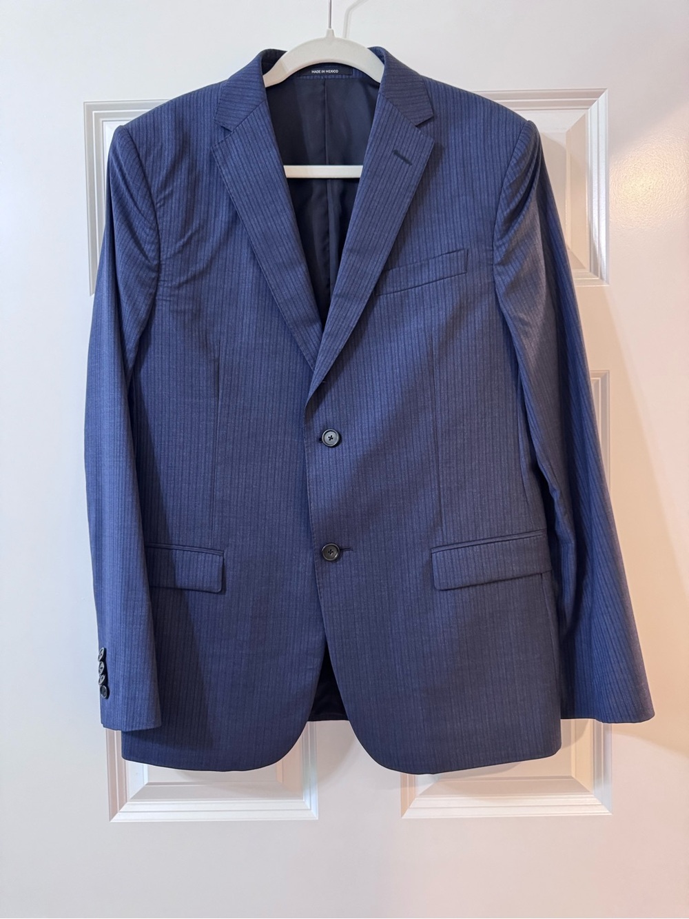Z Zegna Navy Pinstripe Wool Suit Jacket and Pants